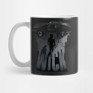 John Wick with dog and car Mug